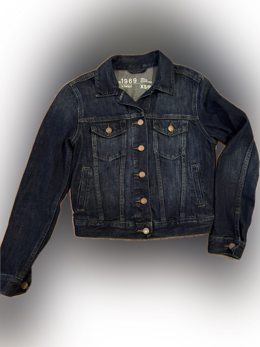 GAP 1969 Dark Blue Denim Jacket XS/Petite 100% cotton